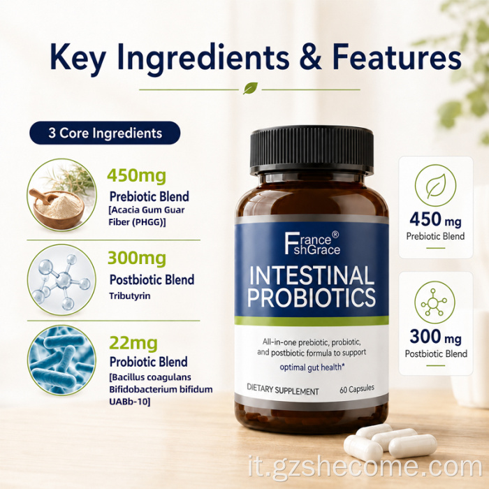 Shecome Integratore digestivo per il supporto del rivestimento intestinale
